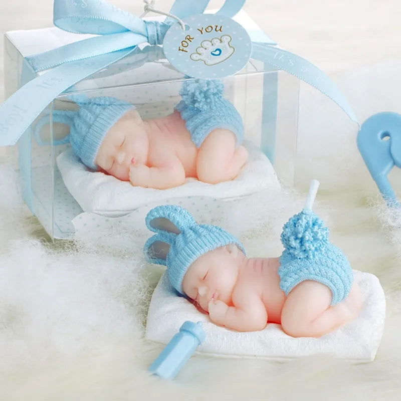 10pcs Baby Shower Favor Gift - Sleeping Baby Smokeless Candle - candletown.net