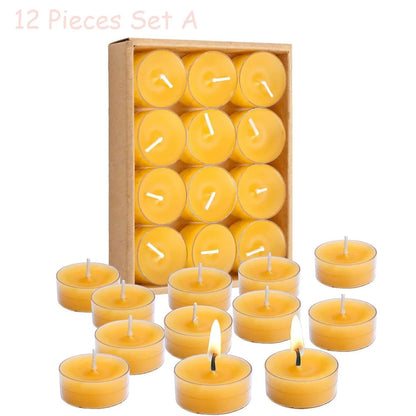 Natural Beeswax Tea Candles – Smokeless Handmade Tealights – Perfect for Home, Spa, and Dinner - candletown.net