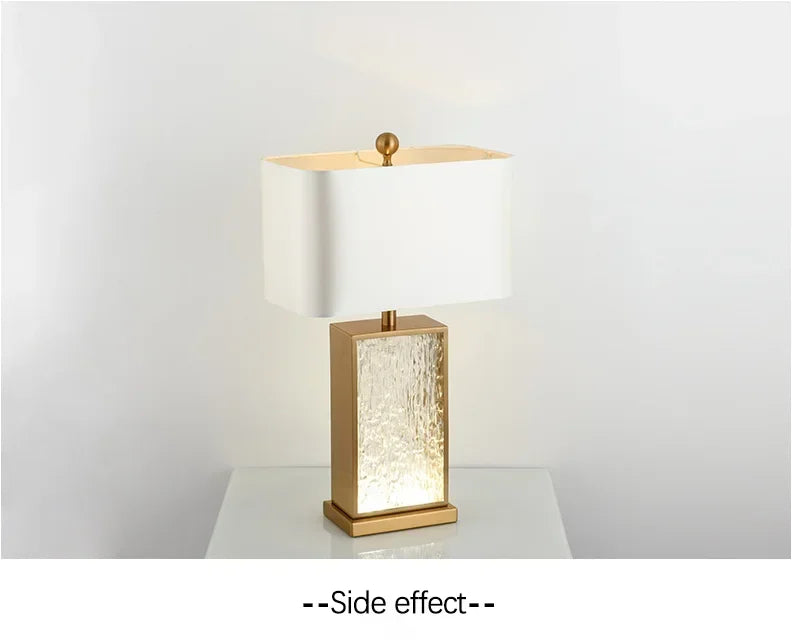 SANDYHA Modern Glass Table Lamp – Certified Luxury Lighting for Your Home