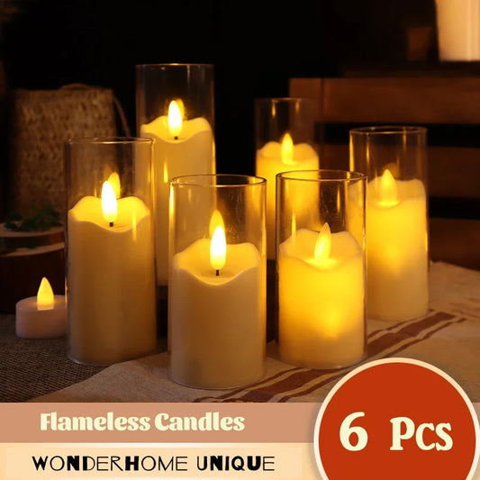 6Pcs LED Flameless Electric Candles - Safe, Flickering Tealights for Special Occasions