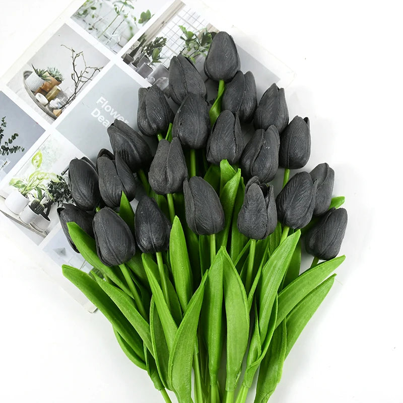 10pcs Tulip Artificial Flowers – Lifelike & Elegant Decor