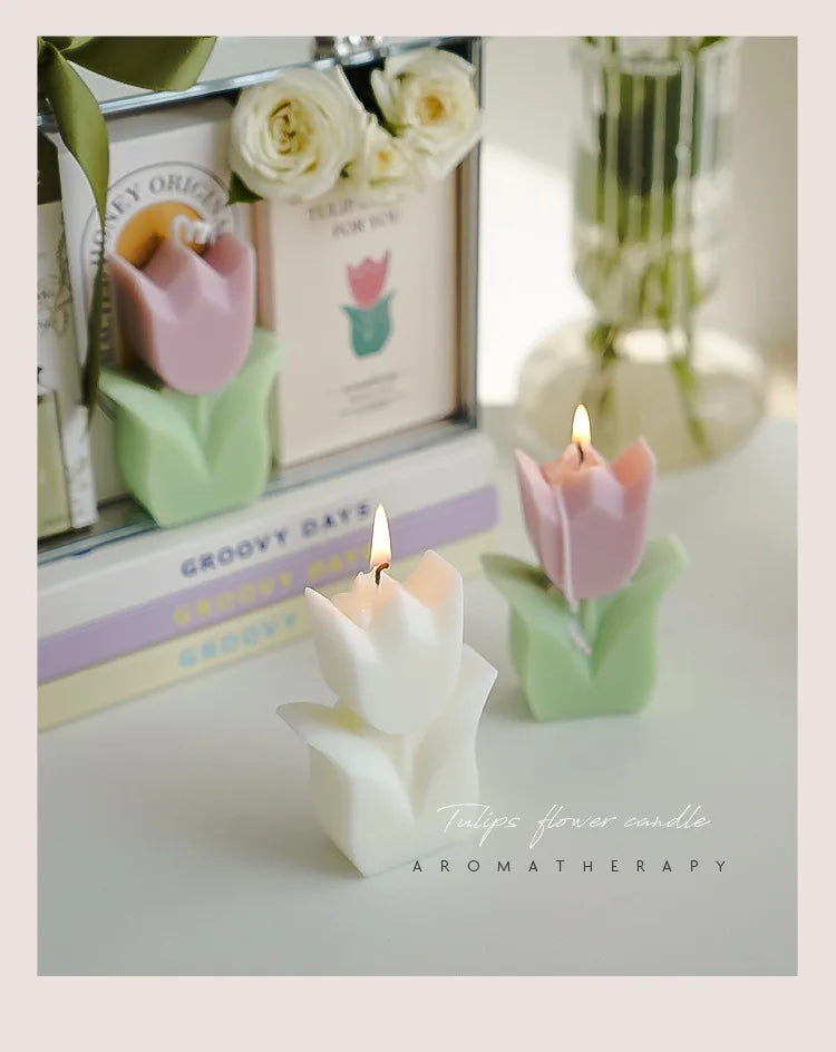 Handmade Tulip Soy Wax Candle