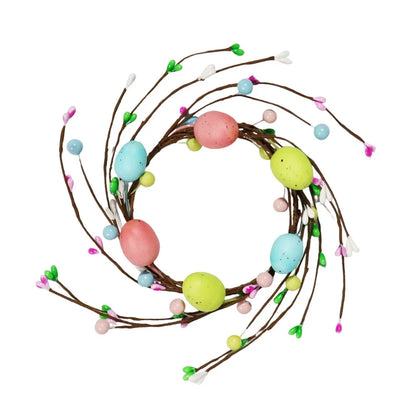 Handmade Easter Egg Flower Wreath – Candle Ring & Festive Decor