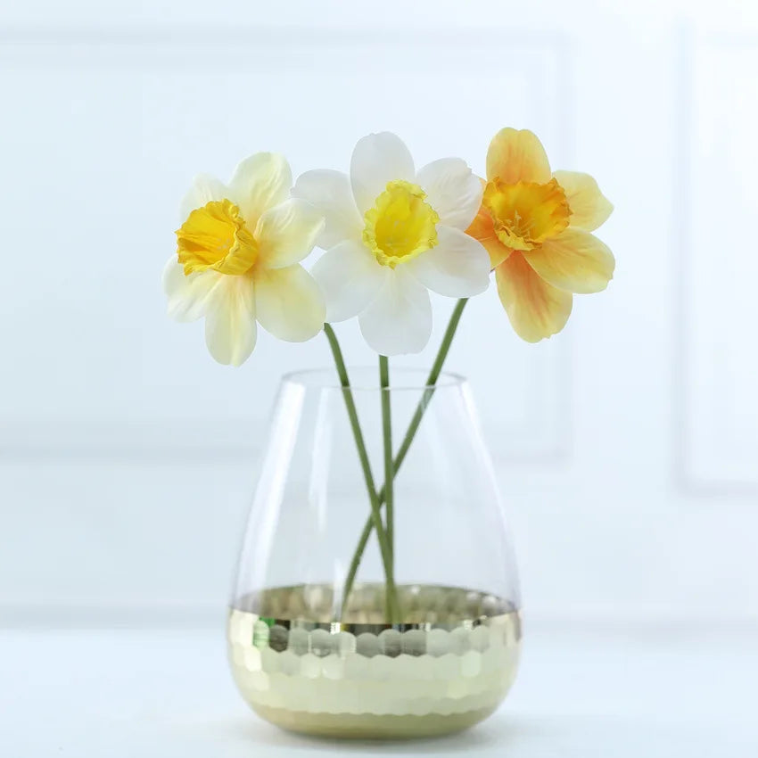 20PCS Artificial Daffodil Flowers – Real Touch Spring Blooms