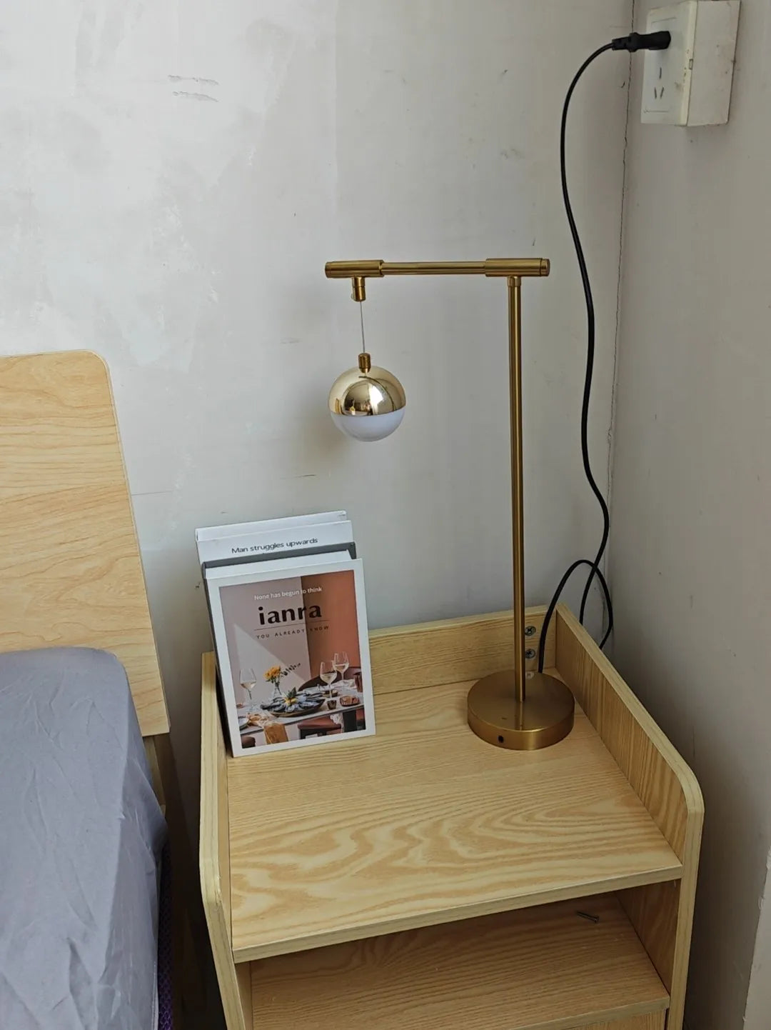 Modern Golden Table Lamp – Nordic Design