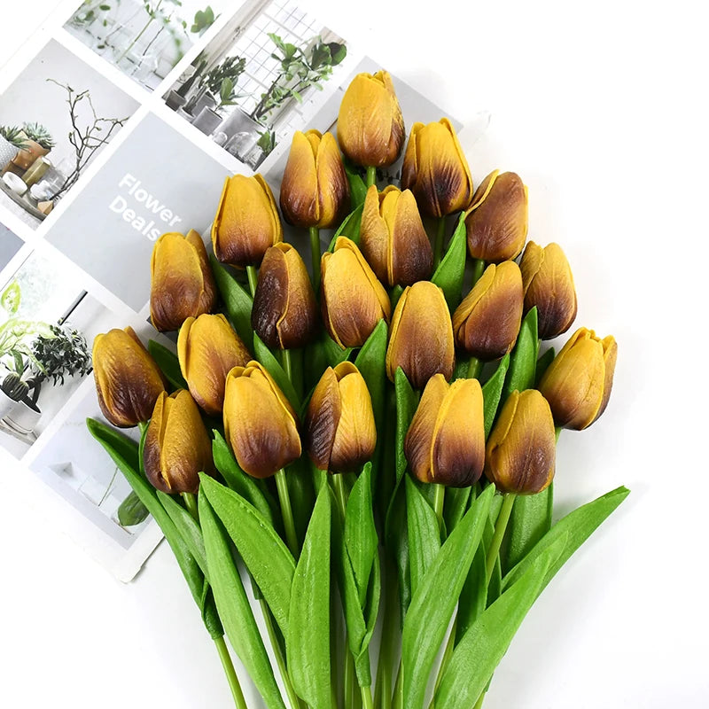 10pcs Tulip Artificial Flowers – Lifelike & Elegant Decor