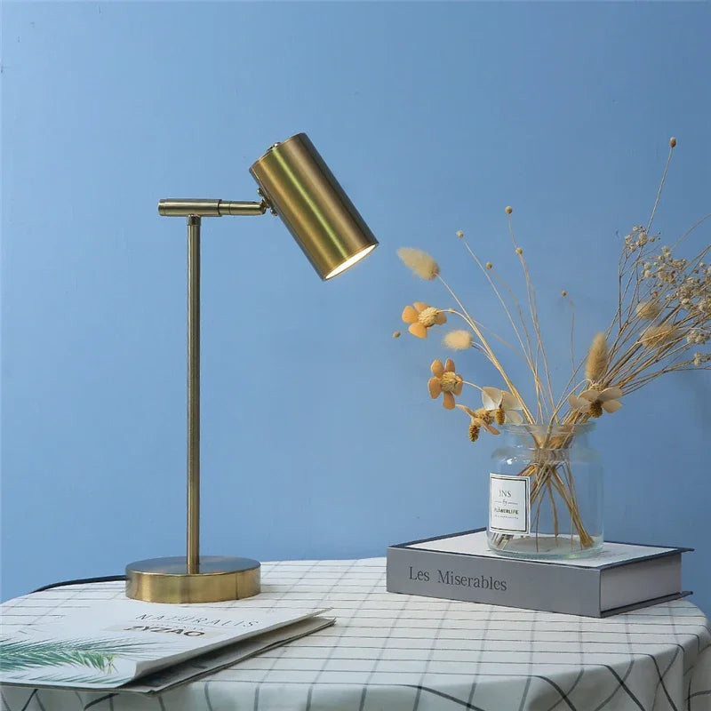 Modern Golden Table Lamp – Nordic Design