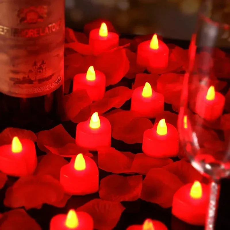 9pcs Heart-Shaped Scented Tea Light Candles