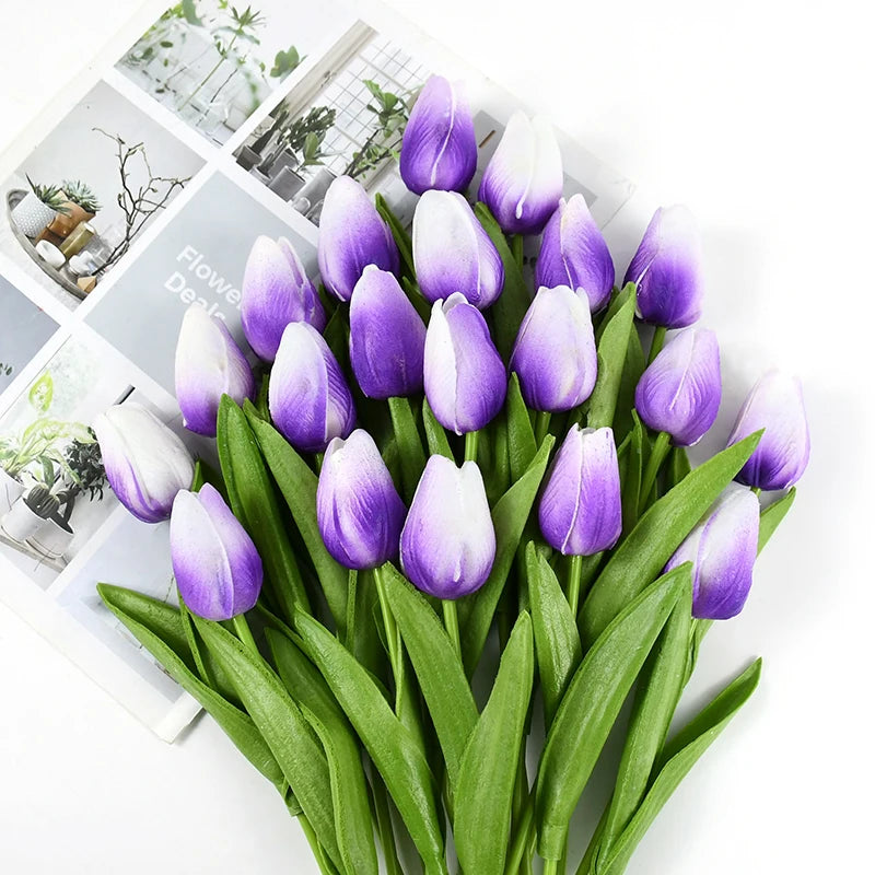 10pcs Tulip Artificial Flowers – Lifelike & Elegant Decor