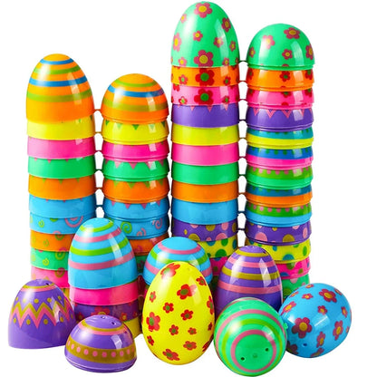 Colorful Plastic Easter Eggs – 12/24/36pcs Party Favors & Classroom Prizes