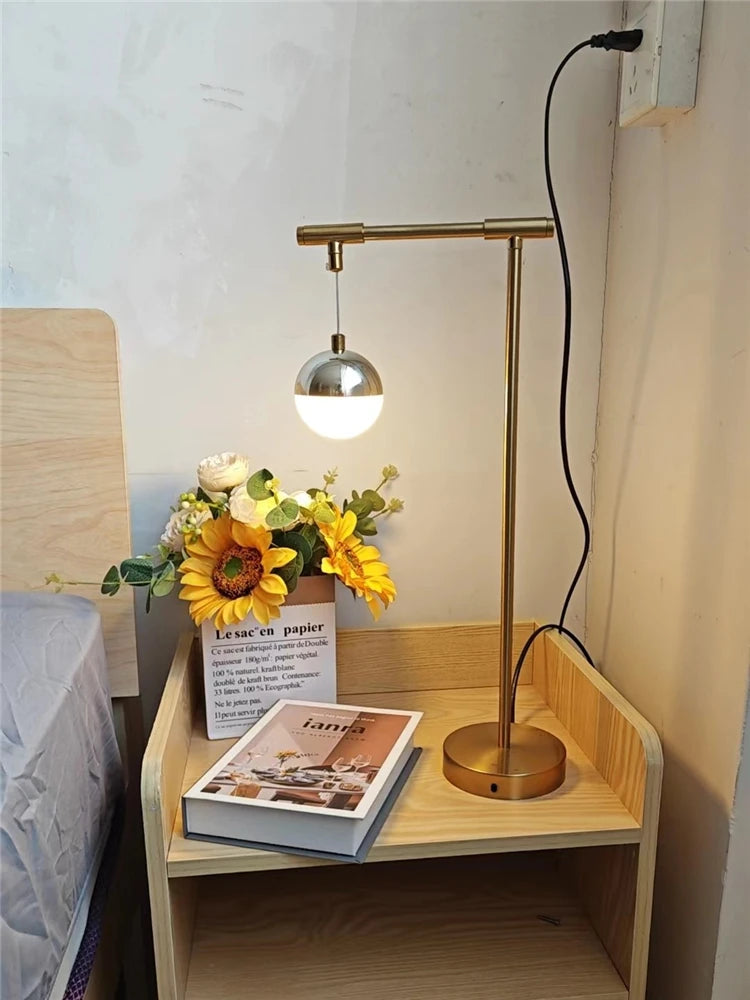 Modern Golden Table Lamp – Nordic Design