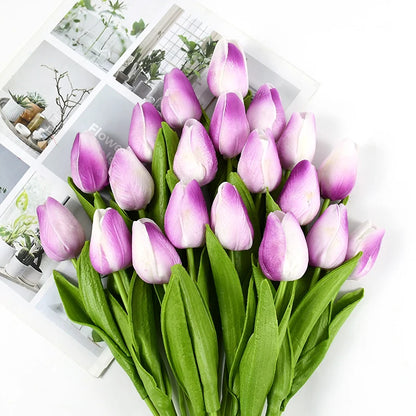 10pcs Tulip Artificial Flowers – Lifelike & Elegant Decor