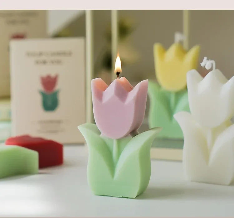 Handmade Tulip Soy Wax Candle