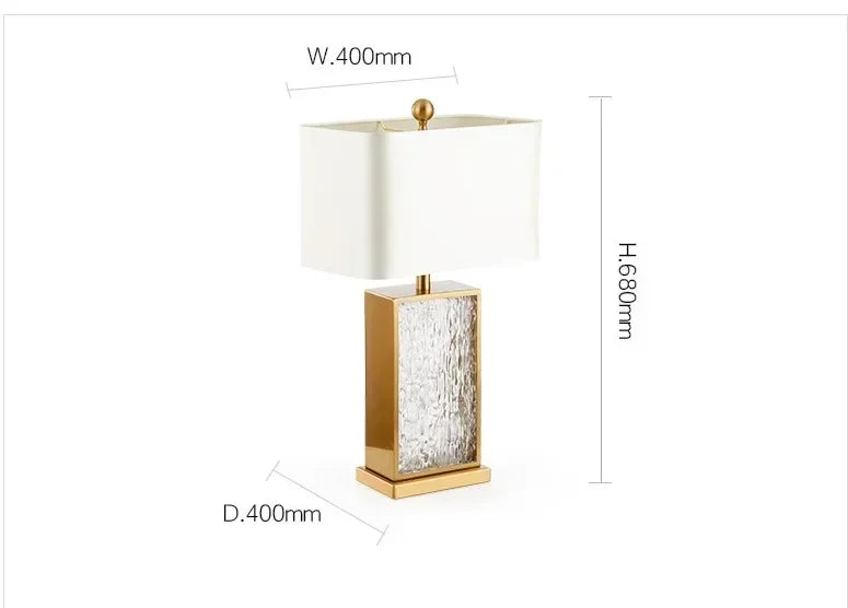 SANDYHA Modern Glass Table Lamp – Certified Luxury Lighting for Your Home