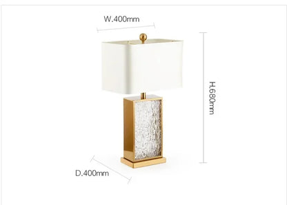 SANDYHA Modern Glass Table Lamp – Certified Luxury Lighting for Your Home