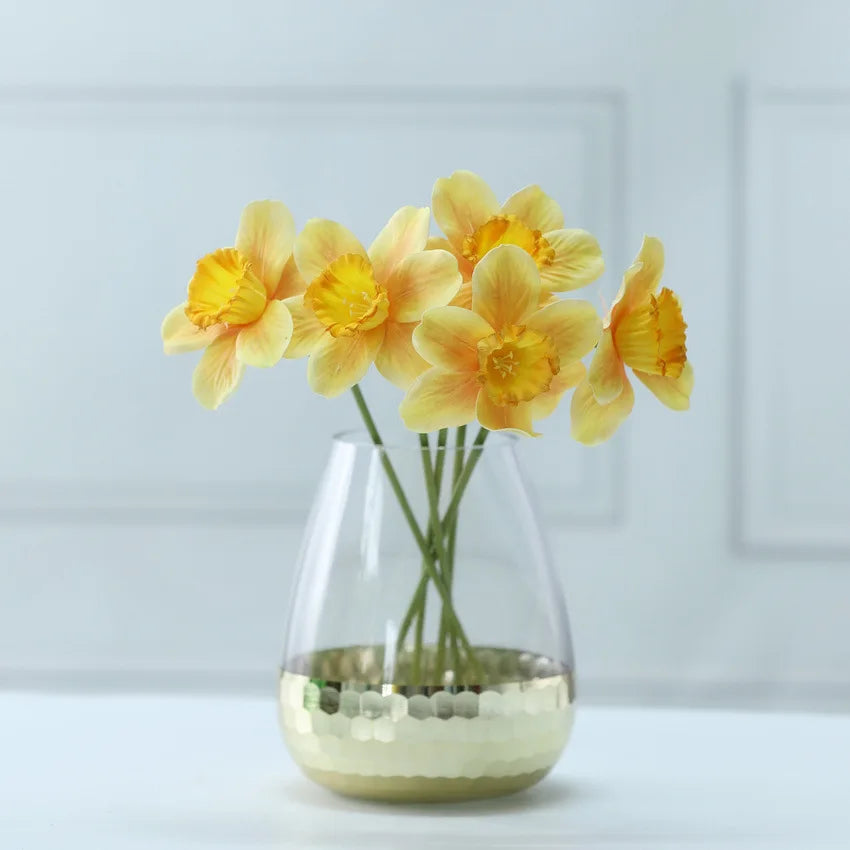 20PCS Artificial Daffodil Flowers – Real Touch Spring Blooms