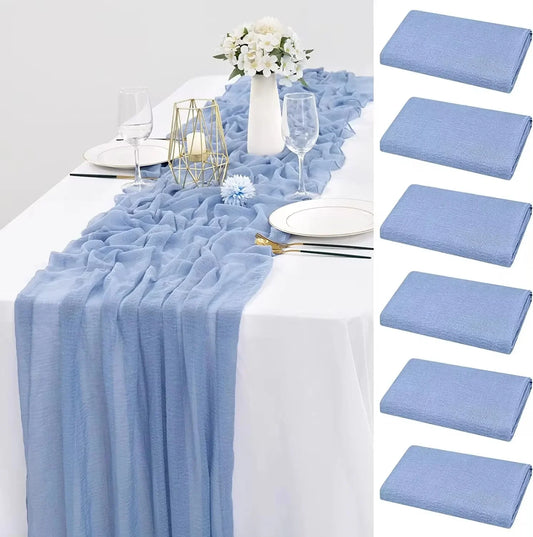 Wedding Table Runner – Boho Gauze Table Cloth for Receptions & Events