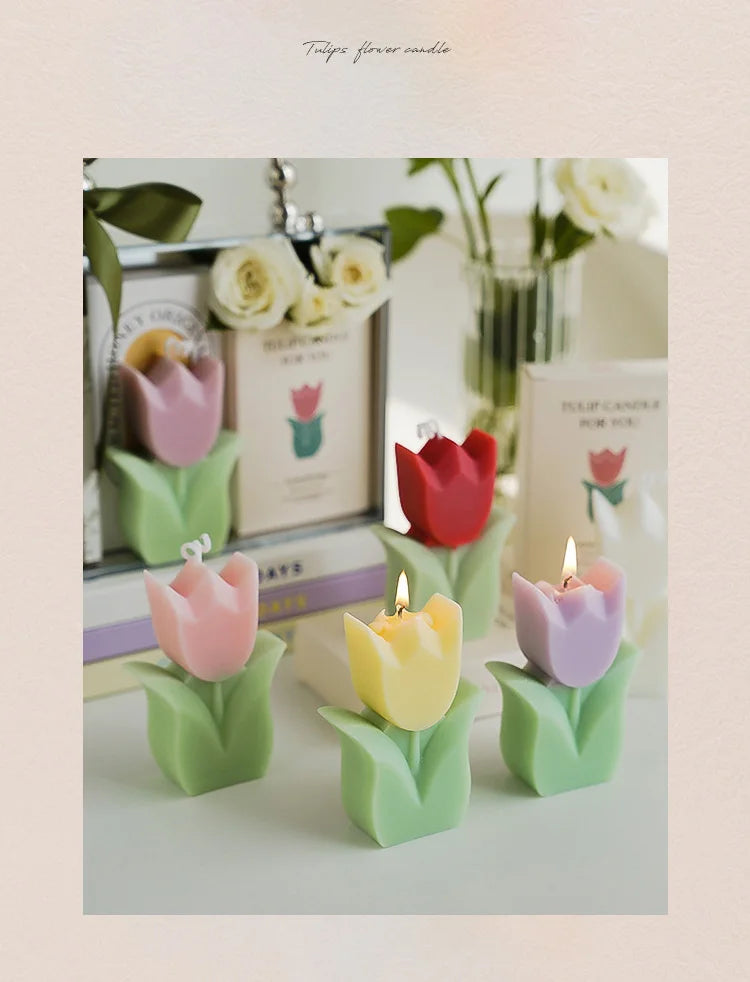 Handmade Tulip Soy Wax Candle