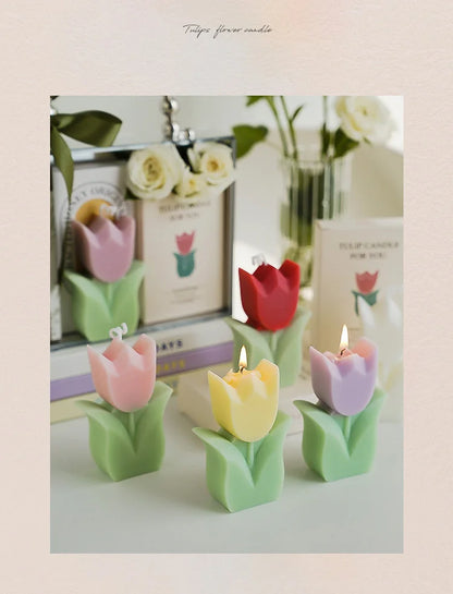 Handmade Tulip Soy Wax Candle