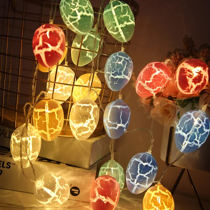 1.5m 10-LED Easter Egg String Lights – Festive Glow for Spring