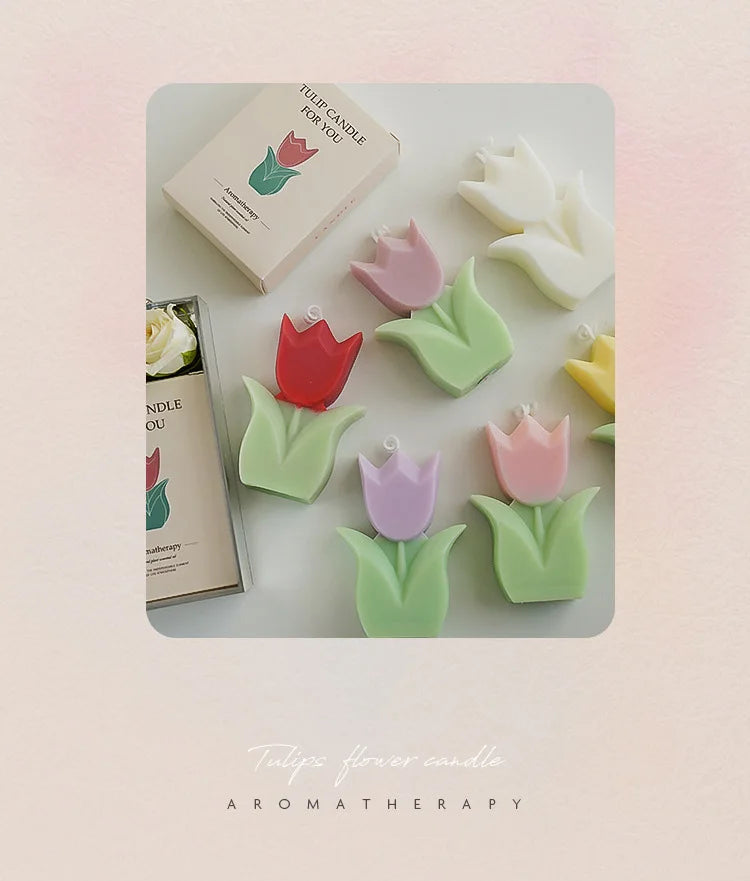 Handmade Tulip Soy Wax Candle