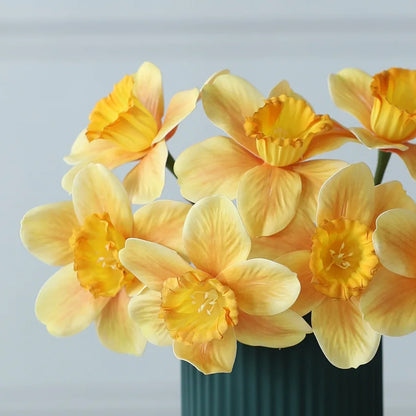 20PCS Artificial Daffodil Flowers – Real Touch Spring Blooms