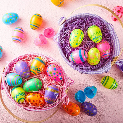 Colorful Plastic Easter Eggs – 12/24/36pcs Party Favors & Classroom Prizes