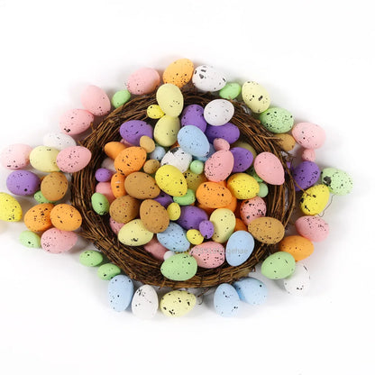 100PCS Colorful Foam Easter Eggs – Perfect for Crafts & Party Decor