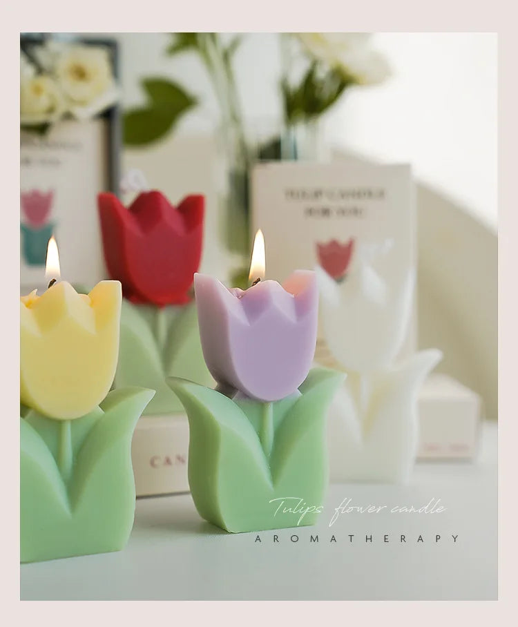 Handmade Tulip Soy Wax Candle