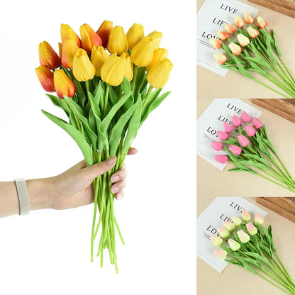 10pcs Tulip Artificial Flowers – Lifelike & Elegant Decor