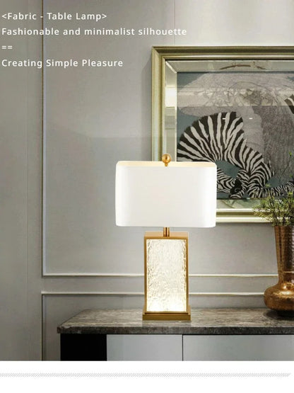 SANDYHA Modern Glass Table Lamp – Certified Luxury Lighting for Your Home