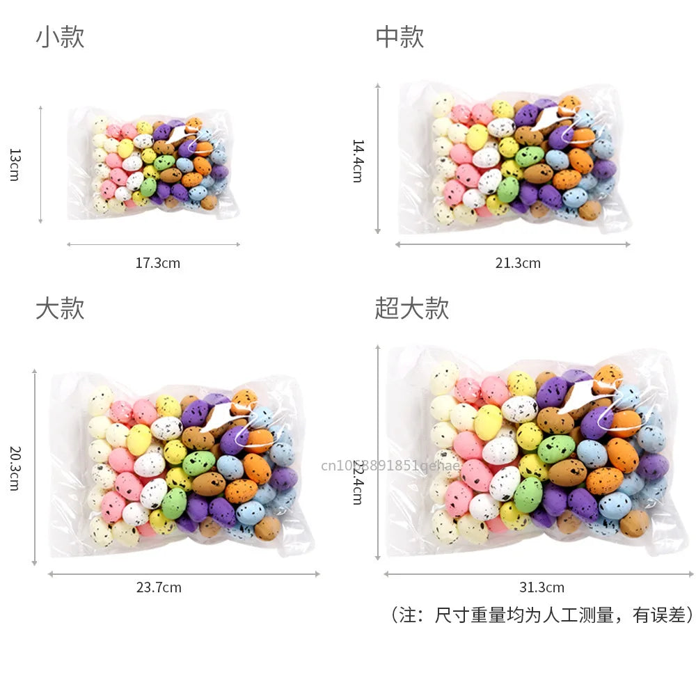 100PCS Colorful Foam Easter Eggs – Perfect for Crafts & Party Decor