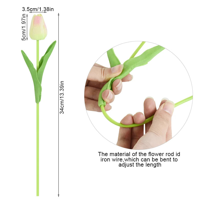 10pcs Tulip Artificial Flowers – Lifelike & Elegant Decor