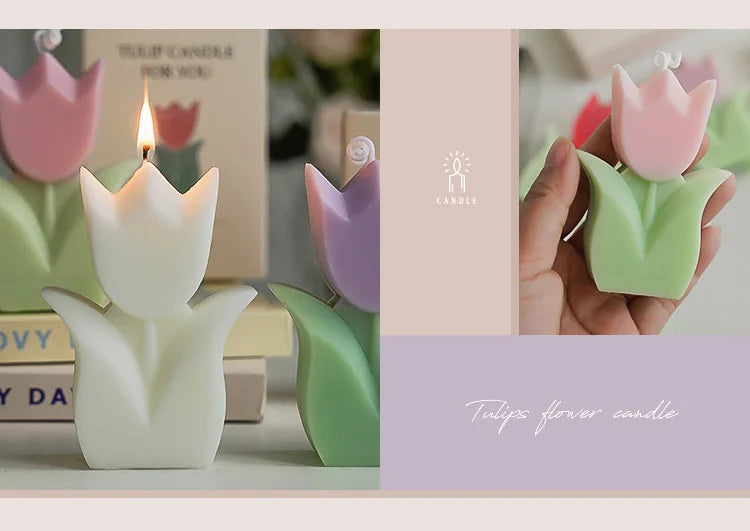 Handmade Tulip Soy Wax Candle