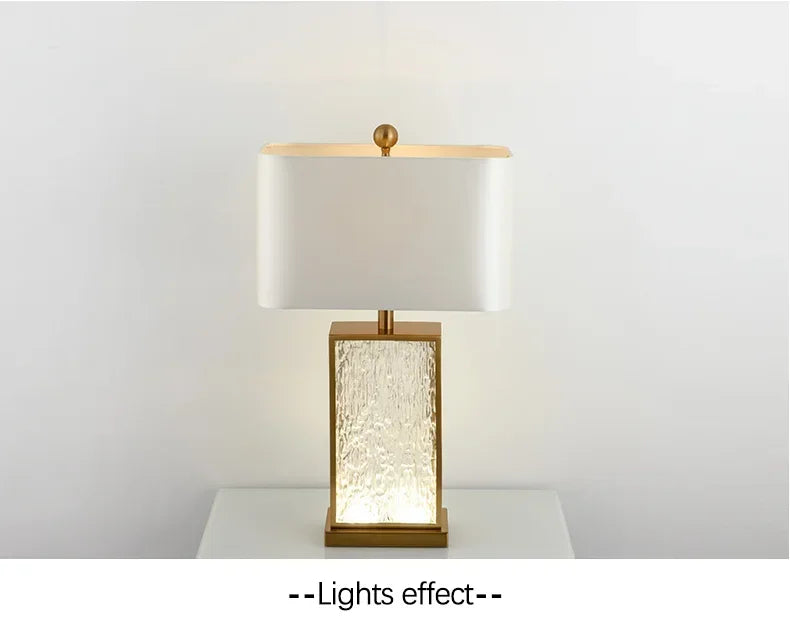 SANDYHA Modern Glass Table Lamp – Certified Luxury Lighting for Your Home