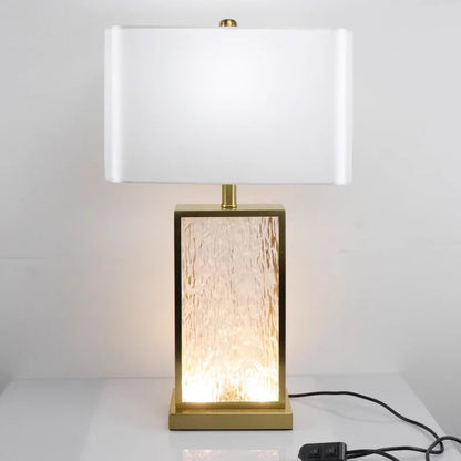 SANDYHA Modern Glass Table Lamp – Certified Luxury Lighting for Your Home