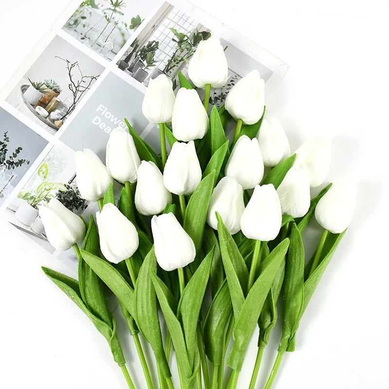 10pcs Tulip Artificial Flowers – Lifelike & Elegant Decor