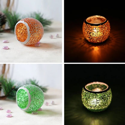 Moroccan Mosaic Glass Candlestick – Votive Candle Holder