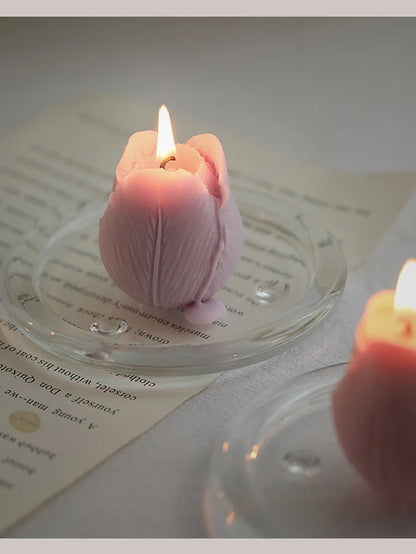 Tulip Scented Candles – Handmade Decorative Flower Candles