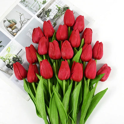 10pcs Tulip Artificial Flowers – Lifelike & Elegant Decor