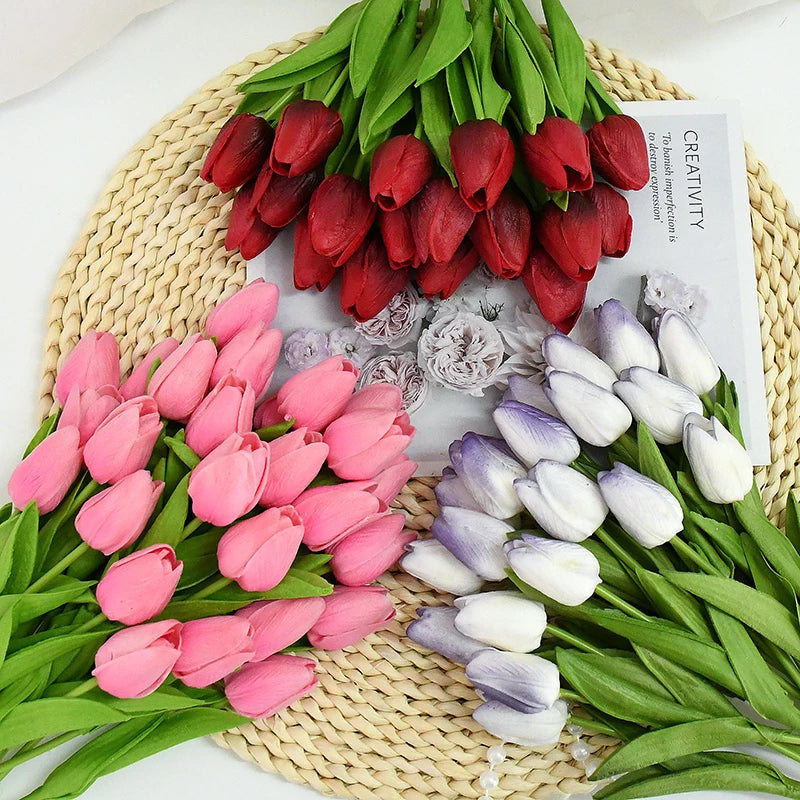 10pcs Tulip Artificial Flowers – Lifelike & Elegant Decor