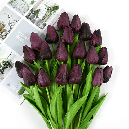 10pcs Tulip Artificial Flowers – Lifelike & Elegant Decor