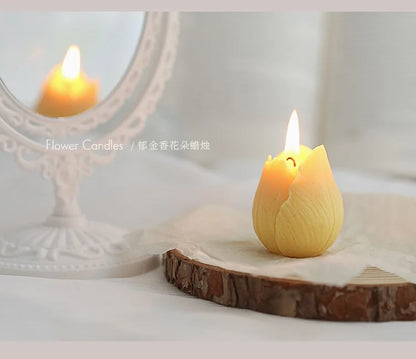 Tulip Scented Candles – Handmade Decorative Flower Candles