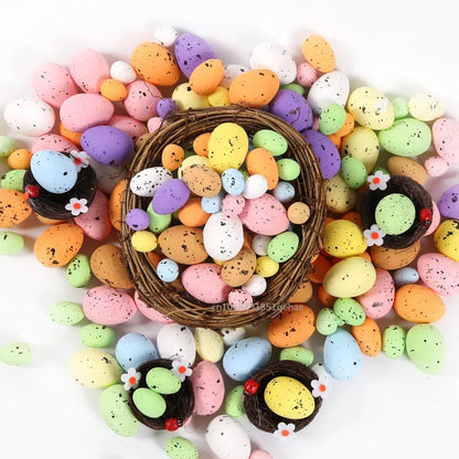 100PCS Colorful Foam Easter Eggs – Perfect for Crafts & Party Decor