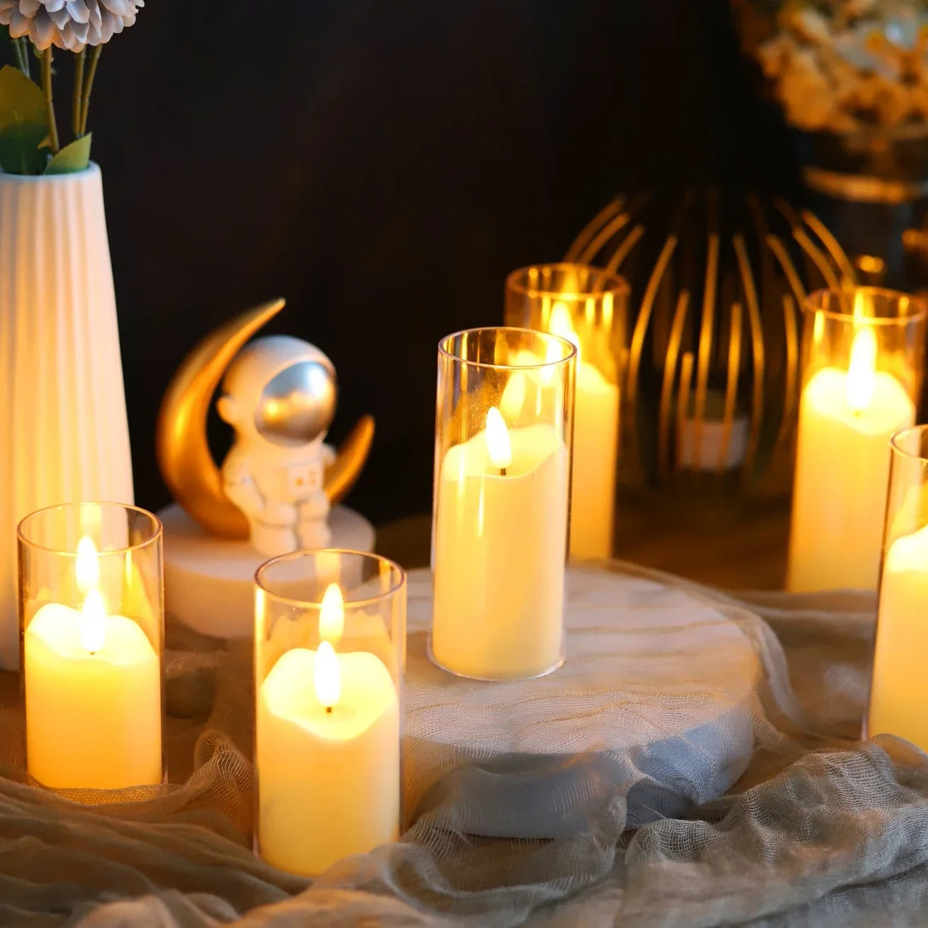 6Pcs LED Flameless Electric Candles - Safe, Flickering Tealights for Special Occasions