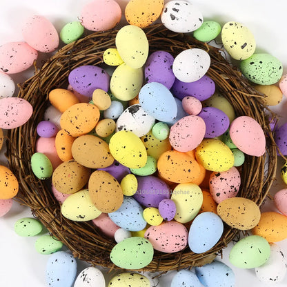 100PCS Colorful Foam Easter Eggs – Perfect for Crafts & Party Decor