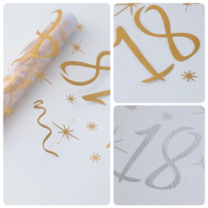 Birthday Table Runner – Gold, Silver & Black