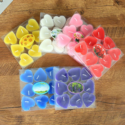 9pcs Heart-Shaped Scented Tea Light Candles