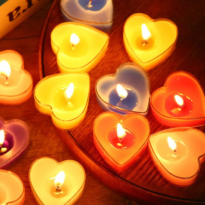 9pcs Heart-Shaped Scented Tea Light Candles