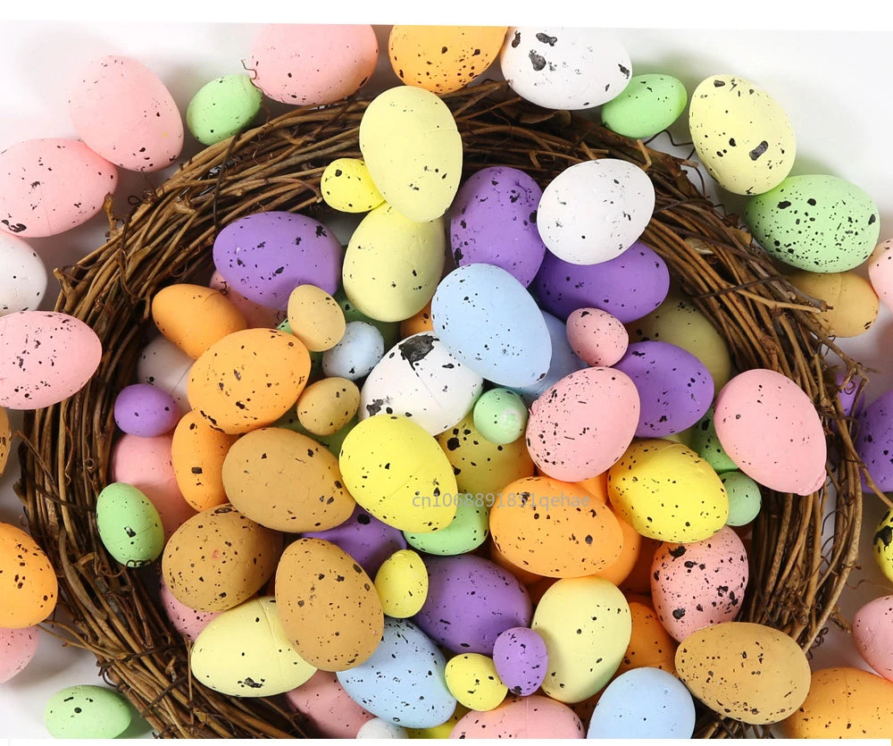 100PCS Colorful Foam Easter Eggs – Perfect for Crafts & Party Decor